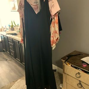 Black spaghetti strap dress